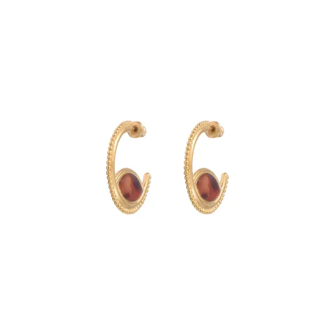 Atria hoop earrings - tortoiseshell