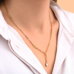 Atria pendant necklace - pink