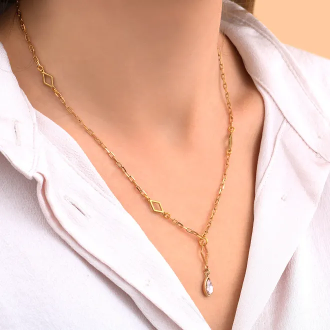 Atria pendant necklace - pink