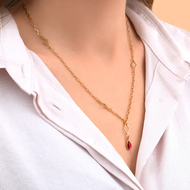 Atria pendant necklace - red