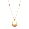 Avola adjustable long necklace - multicoloured