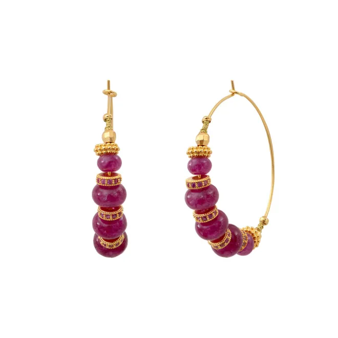 Avola hoop earrings - violet