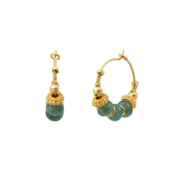 Avola mini hoop earrings - blue