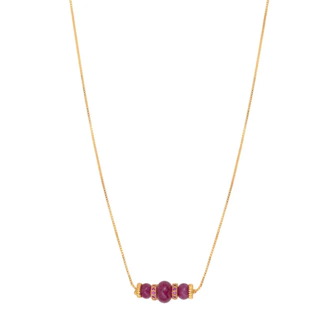 Avola pendant necklace - purple
