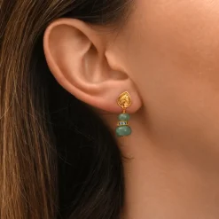 Avola sleeper earrings - blue