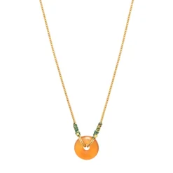Babylon Adjustable Pendant Necklace - Orange