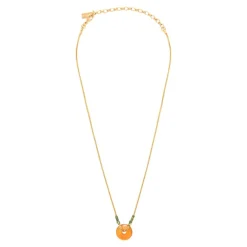Babylon Adjustable Pendant Necklace - Orange