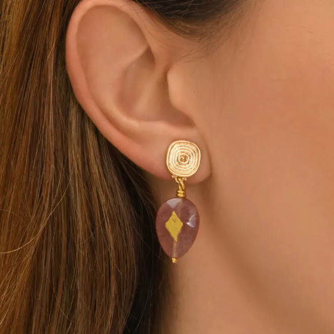 Babylon clip-on earrings - roses