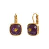 Babylon sleeper earrings - violets