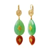 Babylon sleeper earrings - green agate