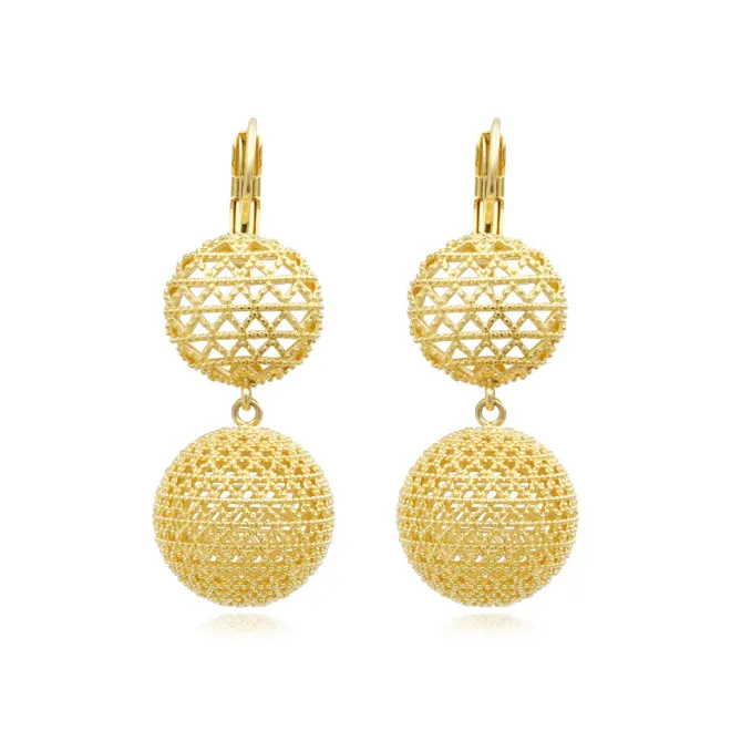 Betty double sleeper earrings - gold