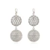 Betty double sleeper earrings - silver