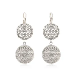 Betty double sleeper earrings - silver