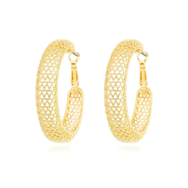 Betty hoop earrings - gold