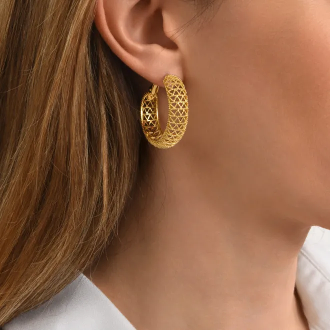 Betty hoop earrings - gold
