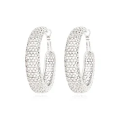 Betty hoop earrings - silver
