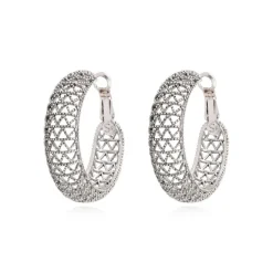 Betty hoop earrings - silver
