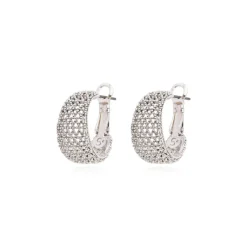 Betty thin hoop earrings - silver