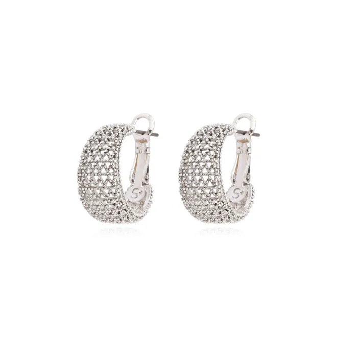 Betty thin hoop earrings - silver