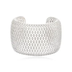 Betty wide cuff bracelet - silver