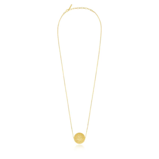 Betty Wide Pendant Necklace - Gold