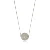 Betty Wide Pendant Necklace - Silver