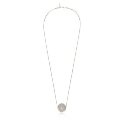 Betty Wide Pendant Necklace - Silver