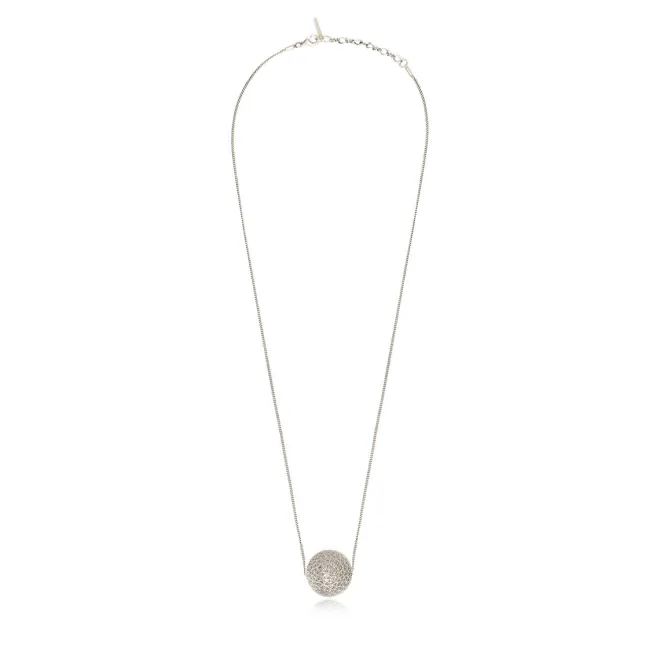 Betty Wide Pendant Necklace - Silver