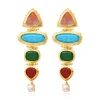 Byzance clip-on earrings – multicoloured