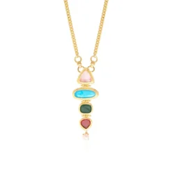 Byzance long necklace – multicoloured