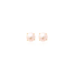 Byzance pierced stud earrings – pearl