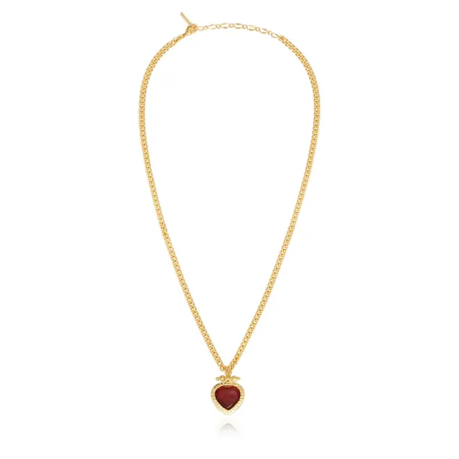 Byzantium pendant necklace – red