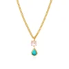 Byzantium teardrop pendant necklace – blue