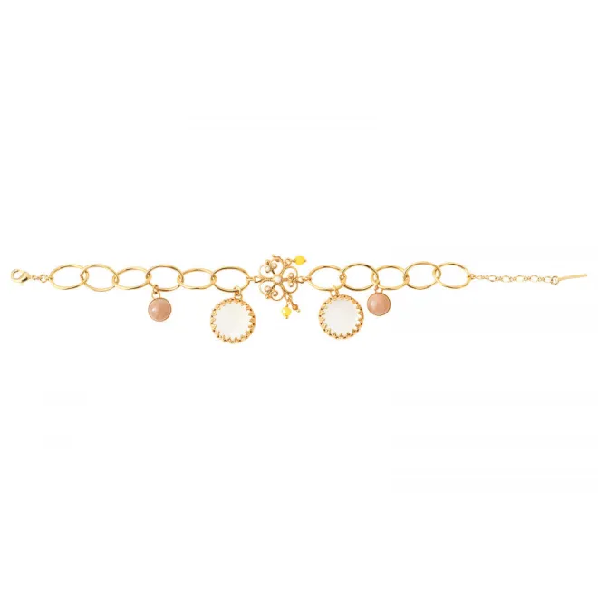 Capraia charm chain bracelet - white