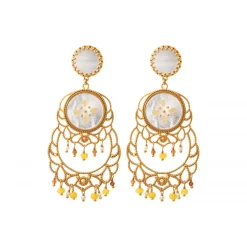 Capraia clip-on earrings - white