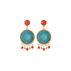 Capraia fine stud earrings - turquoise