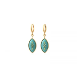 Capraia hoop earrings - turquoise