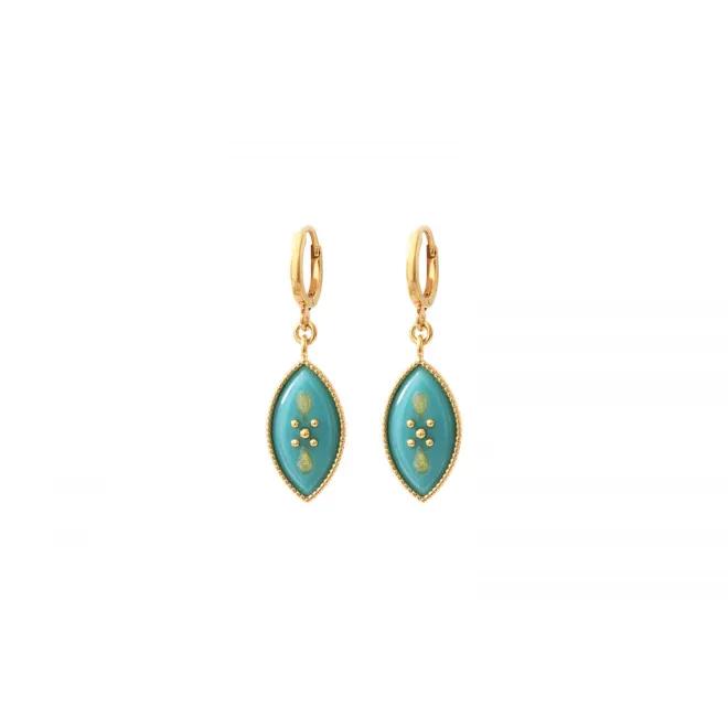 Capraia hoop earrings - turquoise
