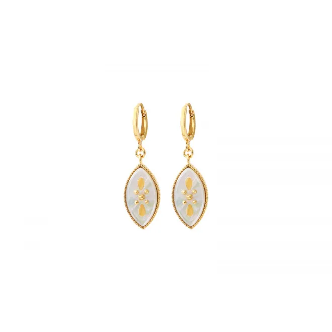 Capraia hoop earrings - white