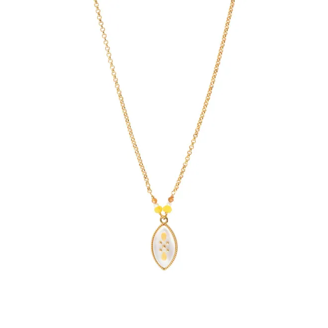 Capraia mid-length necklace - white