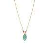 Capraia mid-length necklace - turquoise