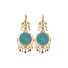 Capraia wide sleeper earrings - turquoise