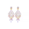 Chiara fine stud earrings for pierced ears - violet