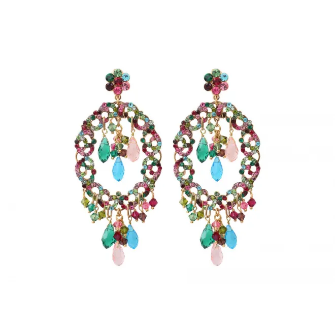 Chiara graphic stud earrings - multicoloured