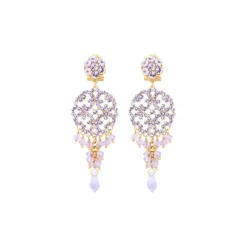 Chiara pierced stud earrings - violet