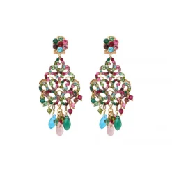 Chiara pierced stud earrings - multicoloured