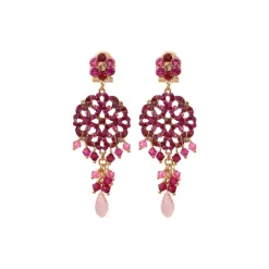 Chiara pierced stud earrings - roses