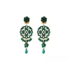 Chiara thin stud earrings - green