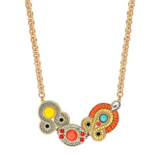 Circus Adjustable Short Chain Necklace - Green