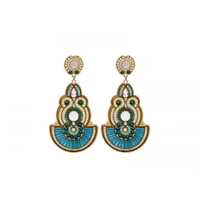 Circus clip-on earrings - blue